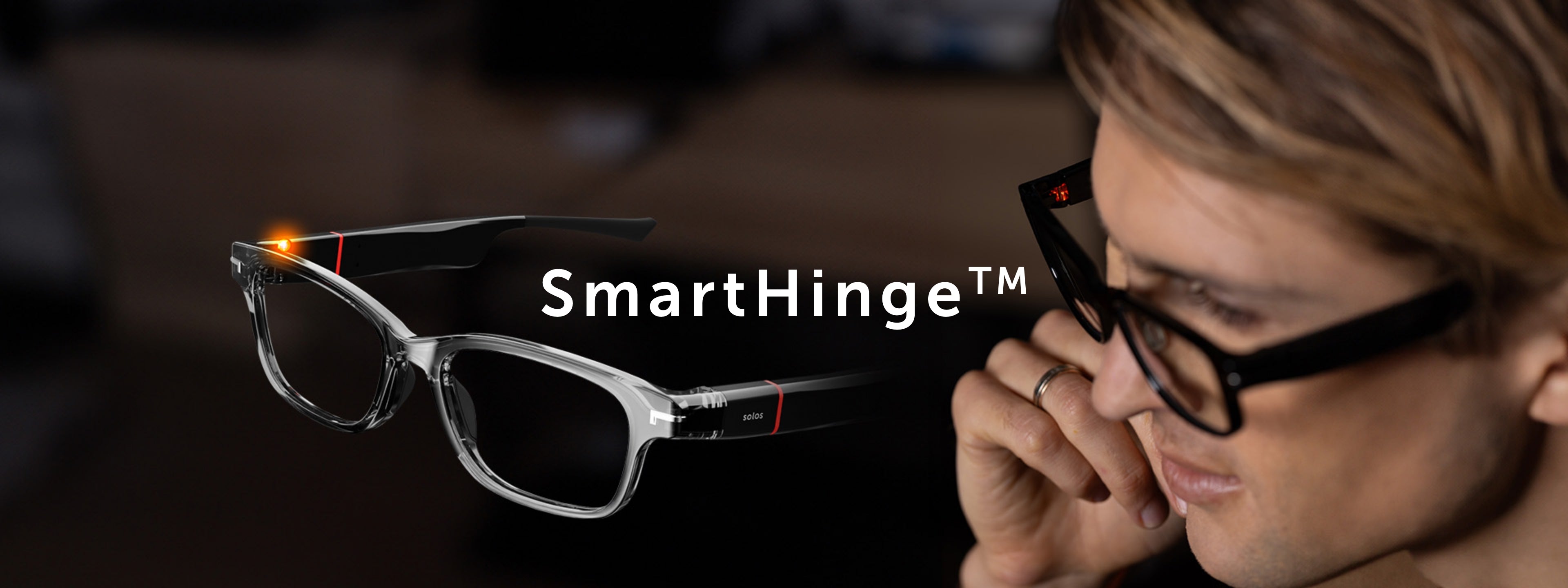 Solos SmartHinge modular smartglasses frame swap system