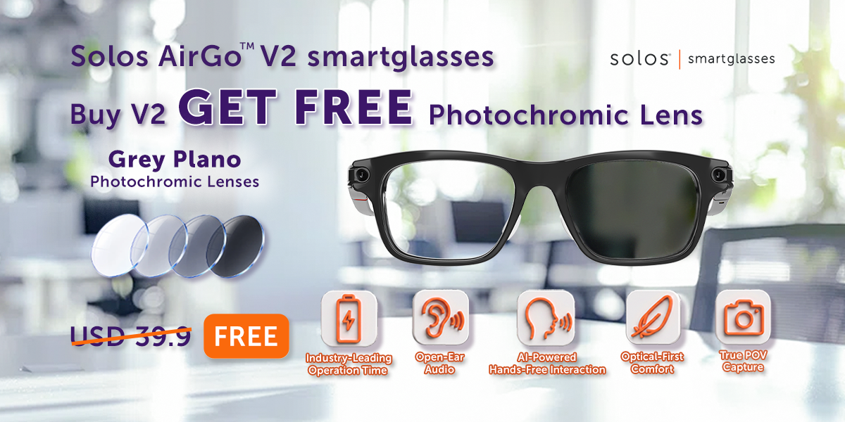 Solos AirGo V2 Smartglasses Banner