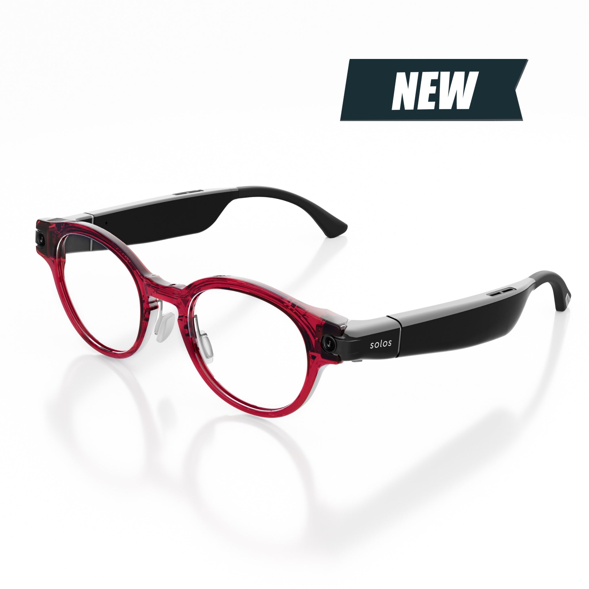 Close up of SmartHinge mechanism on blue light smart eyewear frame