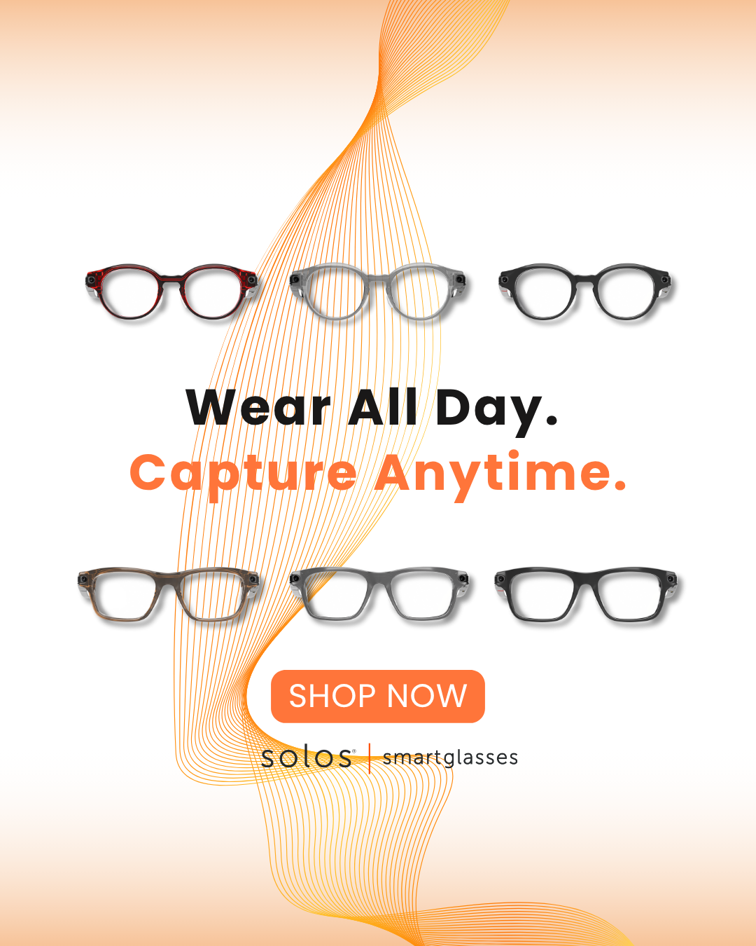 Modular SmartHinge frame swap system for blue light blocking smartglasses