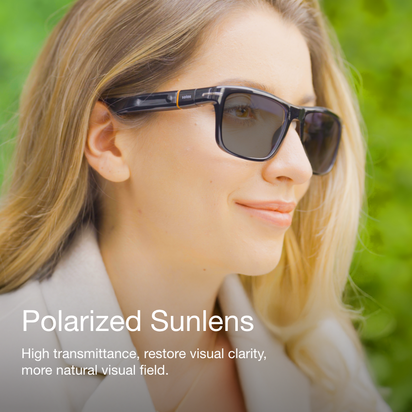 Polarized sunlenses for outdoor smartglasses
